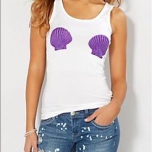 Rue21 mermaid seashell tank top size medium 💜🐚